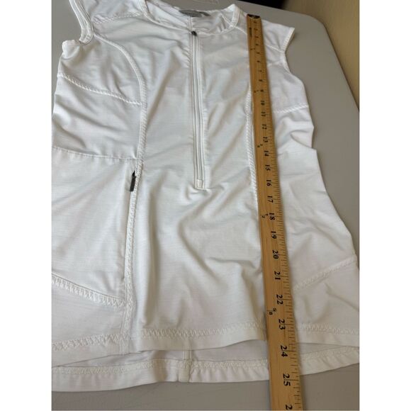ATHLETA White  Front Zip Athletic Tank Top, Size Small - Picture 8 of 9